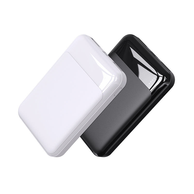Magnetic Wireless Power Bank 5000mAh, 15W Fast Charging with Phone Stand & Built-in Cable