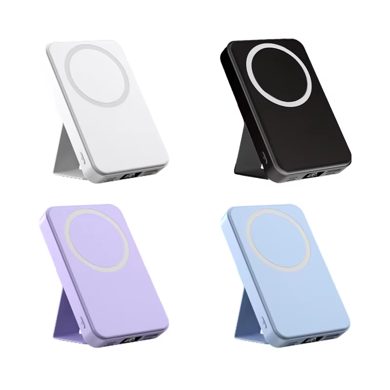 10000 Mah 22.5w Pd 12v Magnetic Wireless Mobile Phone Power Bank Usb Type C With Holder Digital Display 10000mah Powerbank