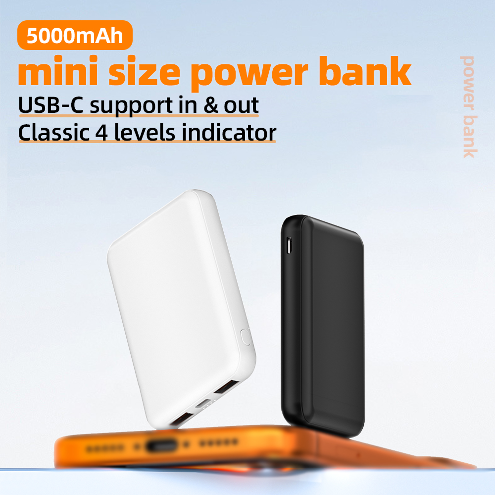 Portable Mobile Charge 4000/5000 MAh Power Bank With Led Light and Two USB Port Power Bank