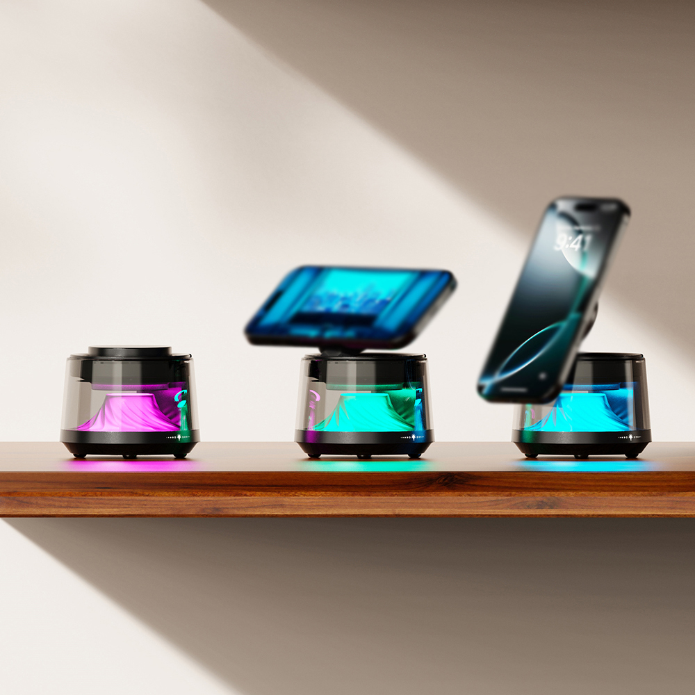 5 in 1 Wireless Charger with Earbuds Audio Night Light Multifunctional Desktop Wireless Charging for Mobile Phone Watch Earbud