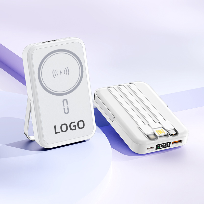 22.5W PD 12V Digital Display Magnetic Wireless Mobile Phone Charger 10000mAh USB Type C USB Power Bank with Holder